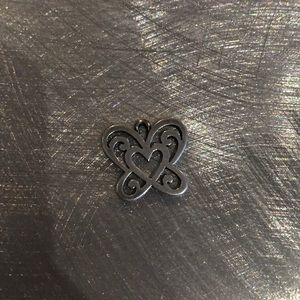 Open Butterfly Heart Charm